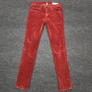 Rag & Bone Womens 26 Rusty‎ Red Corduroy Pants Jean Retro Revival Academia